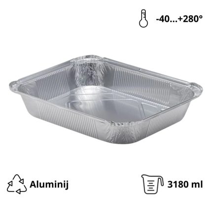 Alu posuda 3180 ml 322x260x50 mm 100 kom