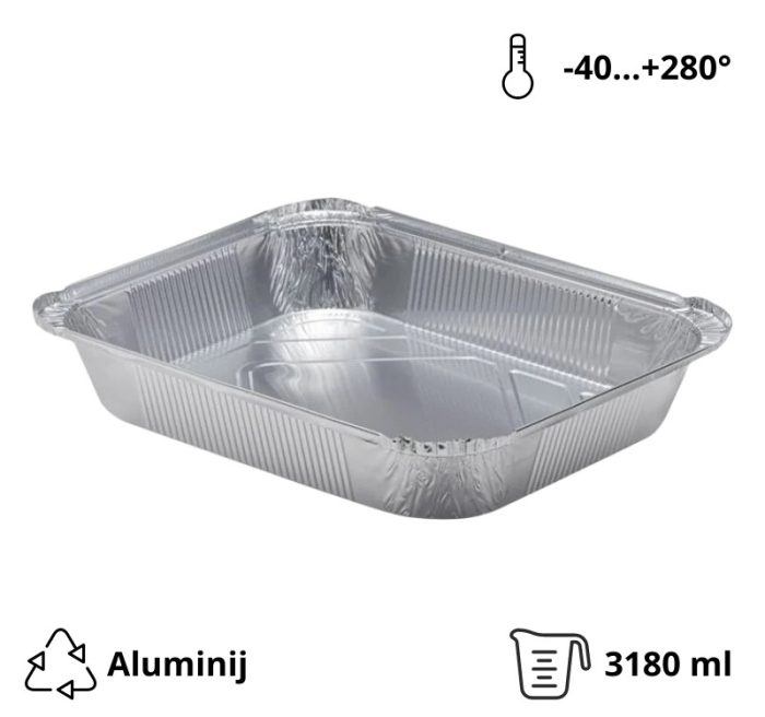 Alu posuda 3180 ml 322x260x50 mm 100 kom