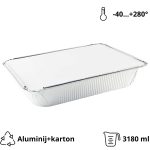Alu posuda za poklopcem 3180 ml 322x260x50mm (komplet)