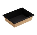 Papirnata posuda OneClick 500 ml,120х160×45 mm, kraft/crna, bez poklopca 50 kom