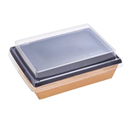 Papirnata posuda OneClick Bottom 500/bBLACK (art.OCbot500/bBL) za poklopcem (komplet)