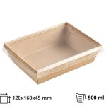 Papirnata posuda OneClick Bottom 500/b za poklopcem (komplet)