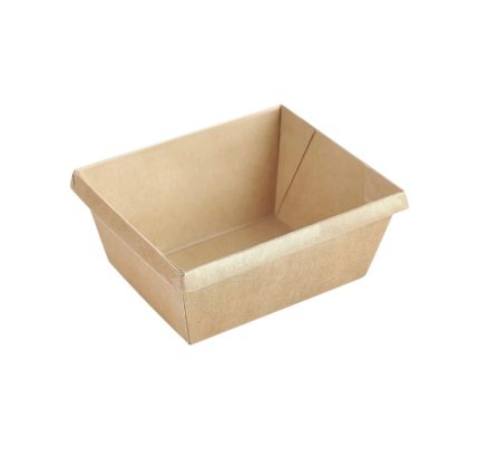 Papirnata posuda OneClick 250 ml, 100x85x45 mm, kraft/kraft, bez poklopca 50 kom