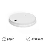 Papirnati poklopac s rupom d=90 mm, bijeli 50 kom