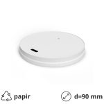Papirnati poklopac s rupom d=90 mm, bijeli 50 kom