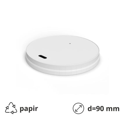 Papirnati poklopac s rupom d=90 mm, bijeli 50 kom