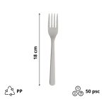 Plastična vilica PP 18 cm bijela 50 kom