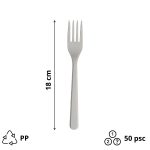Plastična vilica PP 18 cm bijela 50 kom