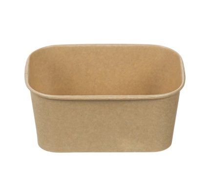 Papirnata posuda 1000 ml 173х123х75mm, kraft, bez poklopca 50 kom