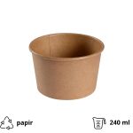 Papirnata posuda 240 ml d=97 mm h=60 mm kraft, bez poklopca 50 kom