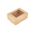 Papirnata posuda s prozorom 350 ml 100x80x40 mm kraft 25 kom