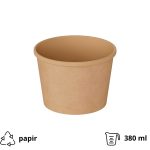 Papirnata posuda 380 ml d=77 mm h=72 mm kraft, bez poklopca 25 kom