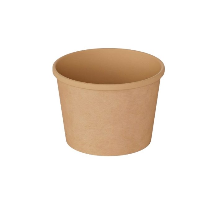 Papirnata posuda 380 ml d=77 mm h=72 mm kraft, bez poklopca 25 kom