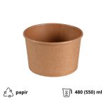Papirnata posuda 480 (550) ml d=110 mm h=70 mm, kraft, bez poklopca 50 kom