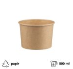 Papirnata posuda 500 ml d=115 mm h=78 mm, kraft, bez poklopca 50 kom
