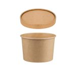 Papirnata posuda za poklopcem 500 ml d=115 mm h=78 mm, kraft, 50 kom (komplet)
