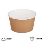Papirnata posuda Tambien ECO 720 ml d=135 mm h=68mm kraft, bez poklopca 50 kom