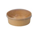 Papirnata posuda za poklopcem 750 ml d=150 mm kraft, komplet, 50 kom