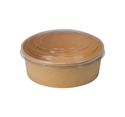 Papirnata posuda za poklopcem 750 ml d=150 mm kraft, komplet, 50 kom
