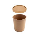 Papirnata posuda za poklopcem 750 ml d=115 mm h=116 mm, kraft, 50 kom (komplet)