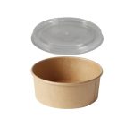Papirnata posuda za poklopcem 750 (850) ml d=145 mm h=70 mm, kraft, 50 kom (komplet)