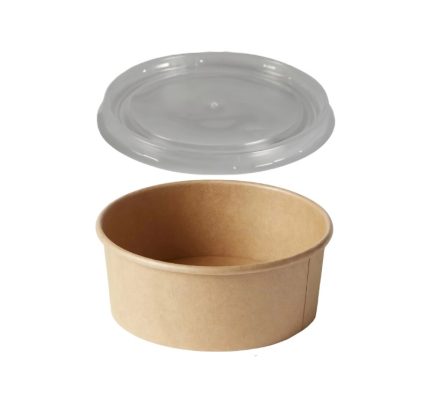 Papirnata posuda za poklopcem 750 (850) ml d=145 mm h=70 mm, kraft, 50 kom (komplet)
