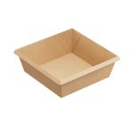 Papirnata posuda OneClick 550 ml, 130x130x45 mm, kraft/kraft, bez poklopca 50 kom