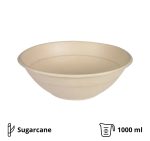 Posuda BIO (sugarcanes) 1000 ml d=200 mm h=65 mm bez poklopca 50 kom