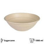 Posuda BIO (sugarcanes) 1000 ml d=200 mm h=65 mm bez poklopca 50 kom