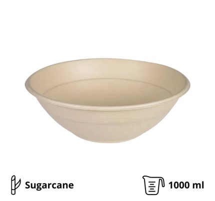 Posuda BIO (sugarcanes) 1000 ml d=200 mm h=65 mm bez poklopca 50 kom