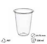 Posudica PET 200 (230) ml d=76 mm h=93 mm prozirna  50 kom