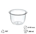 Posudica PET 300(330)ml d=99 mm h=60 mm prozirna 60 kom