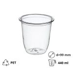 Posudica PET 410 (440) ml d=99 mm h=99 mm prozirna 45 kom