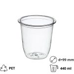 Posudica PET 410 (440) ml d=99 mm h=99 mm prozirna 45 kom