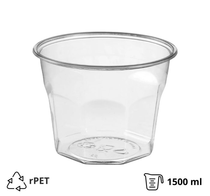 Posudica rPET Vintage 1500 ml d=158 mm h=120 mm prozirna 75 kom
