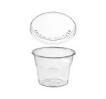 Posudica rPET Vintage 1500ml d=158mm h=120mm prozirna za deserte/voće/salatu za poklopcem (komplet)