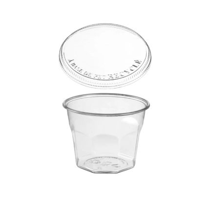 Posudica rPET Vintage 1500ml d=158mm h=120mm prozirna za deserte/voće/salatu za poklopcem (komplet)