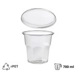 Posudica rPET Vintage 700ml d=119mm h=111mm prozirna za deserte/voće/salatu za poklopcem (komplet)