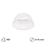 Pocklopac za zdejela PET d=75 mm kupola bez rupa 50 kom