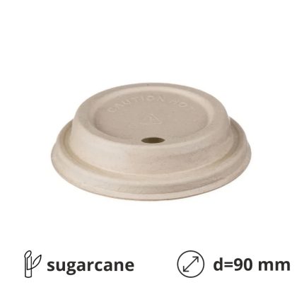 Poklopac s rupom sugarcane d=90 mm, bež 50 kom