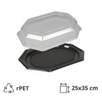 Poslužavnik sa poklopcem rPET 25х35 cm crni 10 kom (komplet)