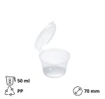 Posuda za umake sa poklopcem PP 50 (60) ml d=70 mm 100 kom