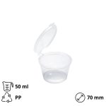 Posuda za umake sa poklopcem PP 50 (60) ml d=70 mm 100 kom