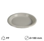 Tanjur PP d=180 mm svijetlo siva 25 kom