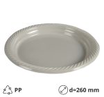Tanjur PP d=260 mm svijetlo siva 25 kom