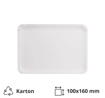 Papirnati tanjur 100х160 mm bijeli 250 kom