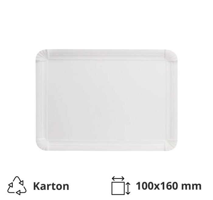 Papirnati tanjur 100х160 mm bijeli 250 kom