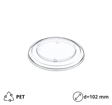 Poklopac rPET za posudico 300 (330) / 410 (440) d=102 mm h=13 mm 60 kom