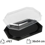 Poslužavnik sa poklopcem rPET 36х54 cm crni 10 kom (komplet)