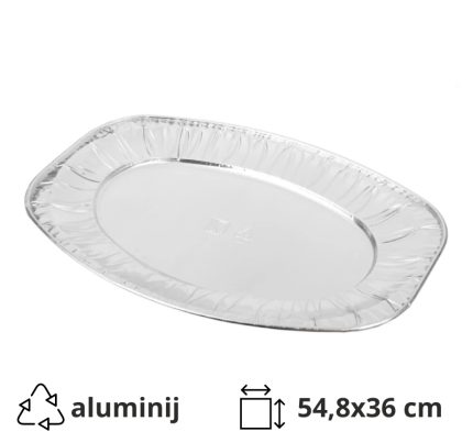 Aluminijski poslužavnik XL 54,8×36 cm 10 kom